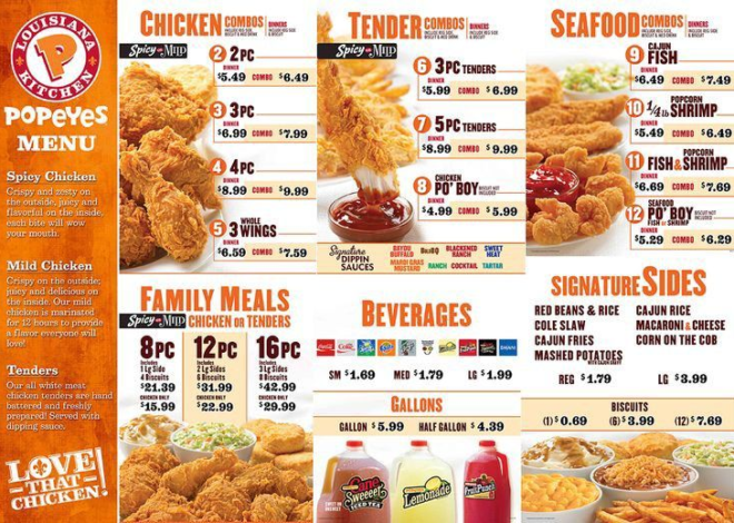 Take Advantage of the Mouthwatering Offers on the popeyes menu